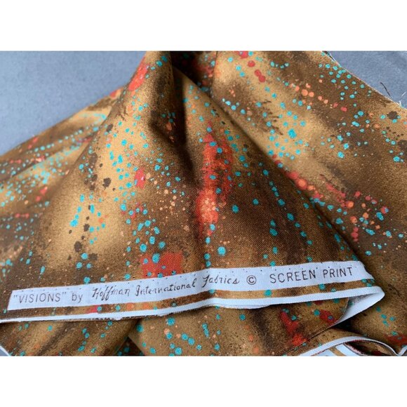 Hoffman International Fabrics "Visions" Screen Print Fabric 1/2 yard 42" Multico - Picture 3 of 4